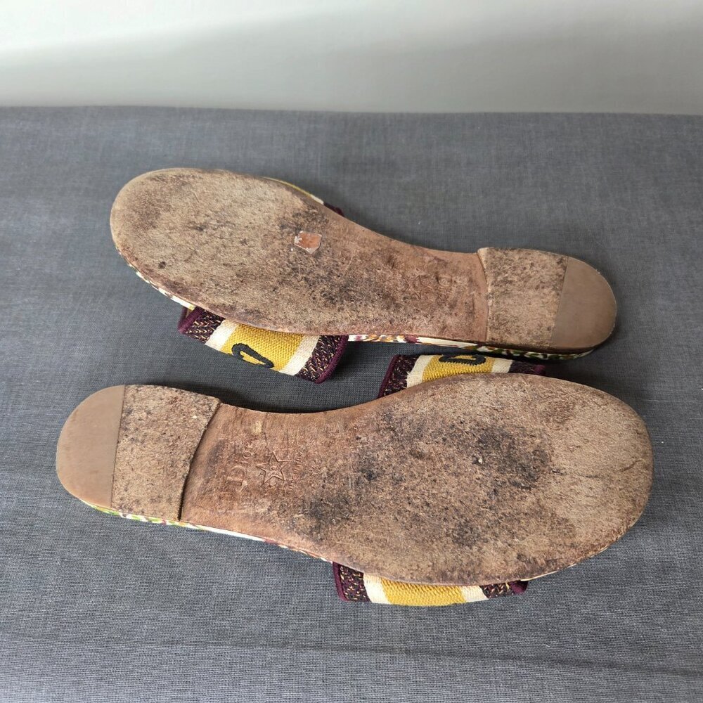 Women's - Dior Dway Slide Sandals EU 35.5 Floral Tapestry w/ Official COA - Picture 10 of 12